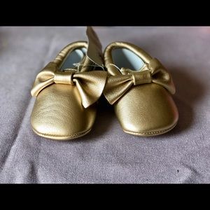 Gold baby moccasins 🙂
